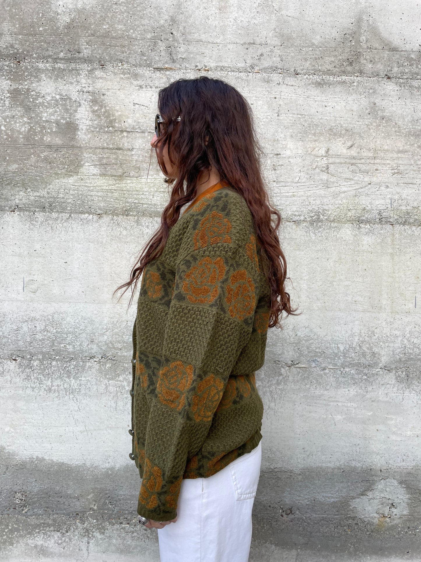 Cardigan fantasia oversize in misto lana