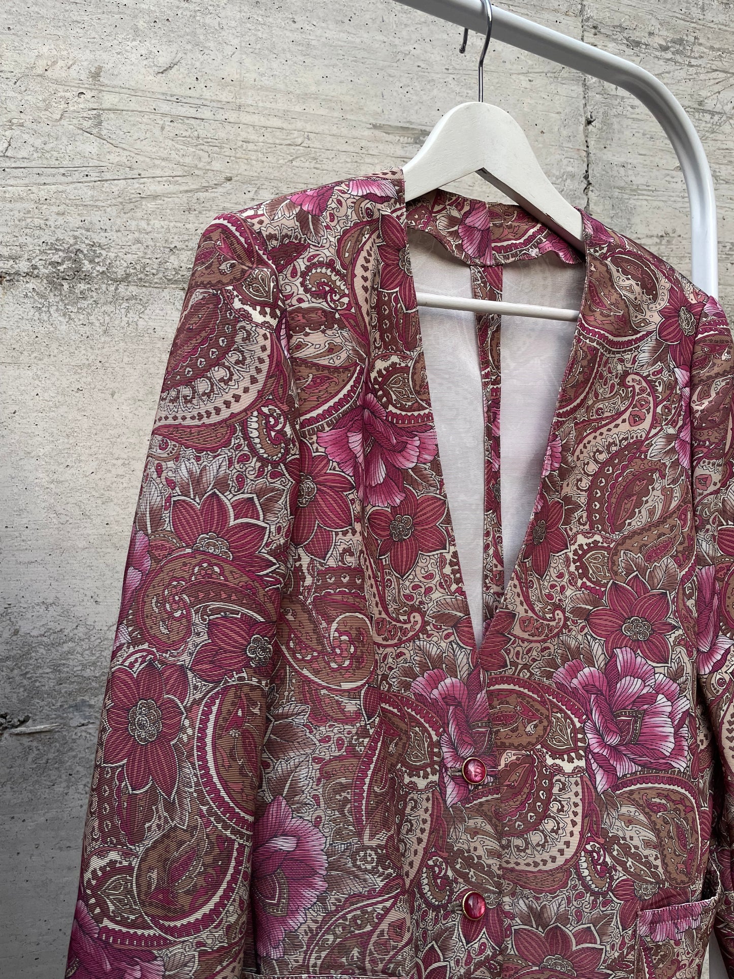 Blazer sartoriale in misto cotone fantasia - taglia M