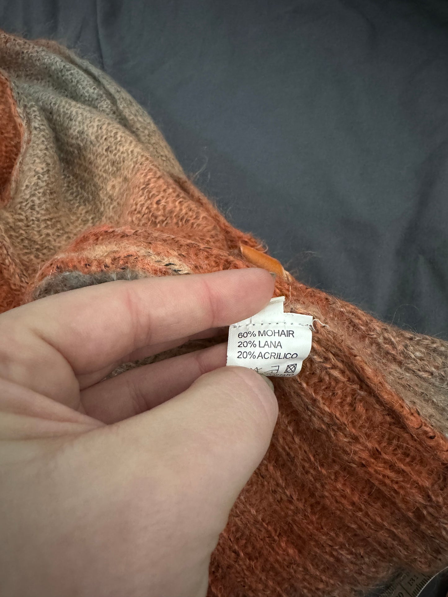 Cardigan sfumato Y2K in misto lana e mohair