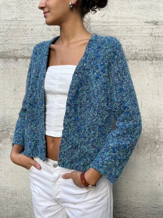 Cardigan aperto sartoriale in lana - taglia unica