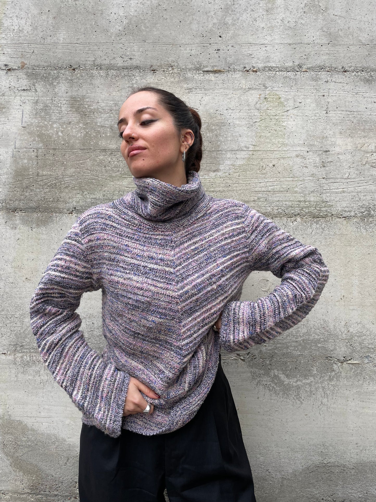 Maglione a collo alto in misto lana Missoni vibes