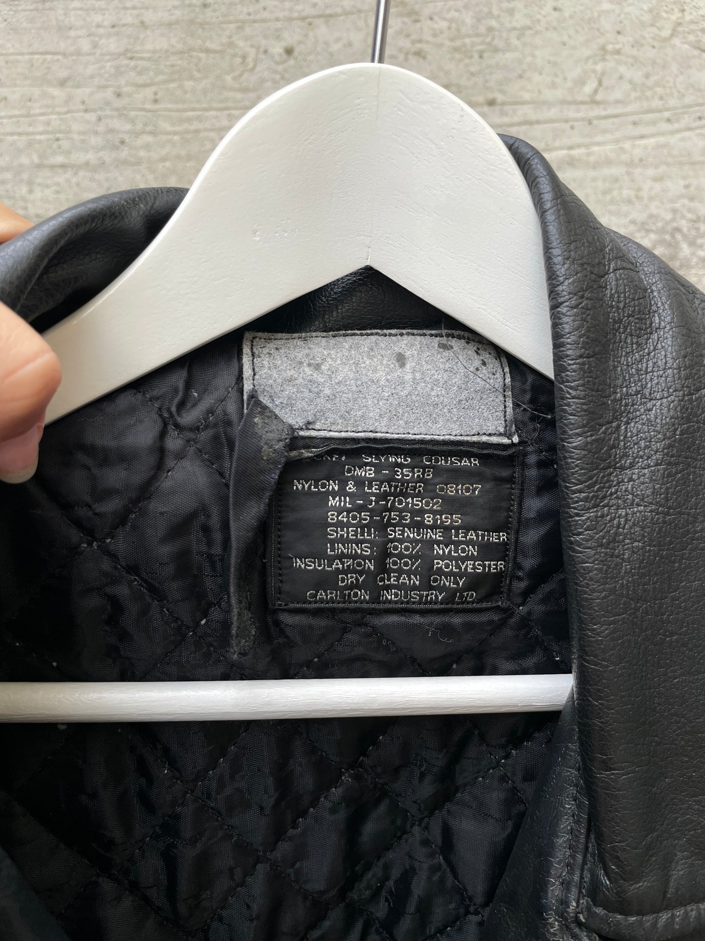 Chiodo Carlton in vera pelle nero, taglia M uomo