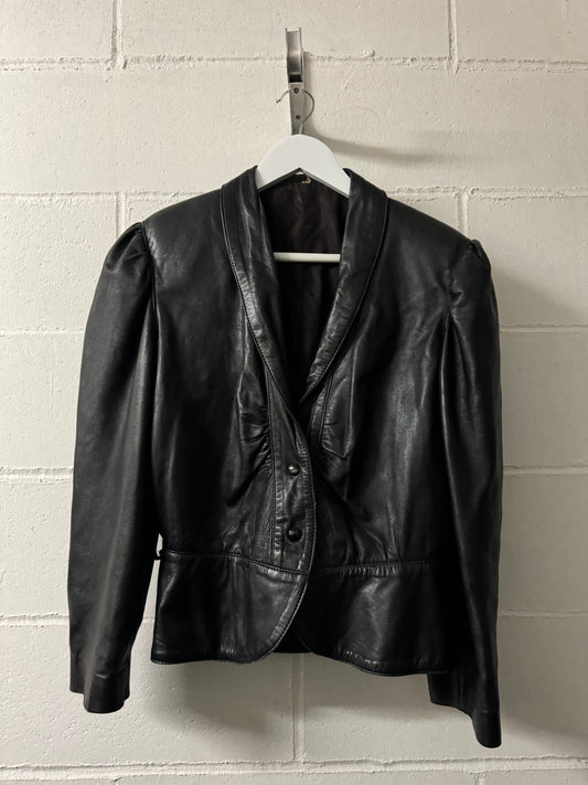 Giacca 80s crop in nappa - taglia S