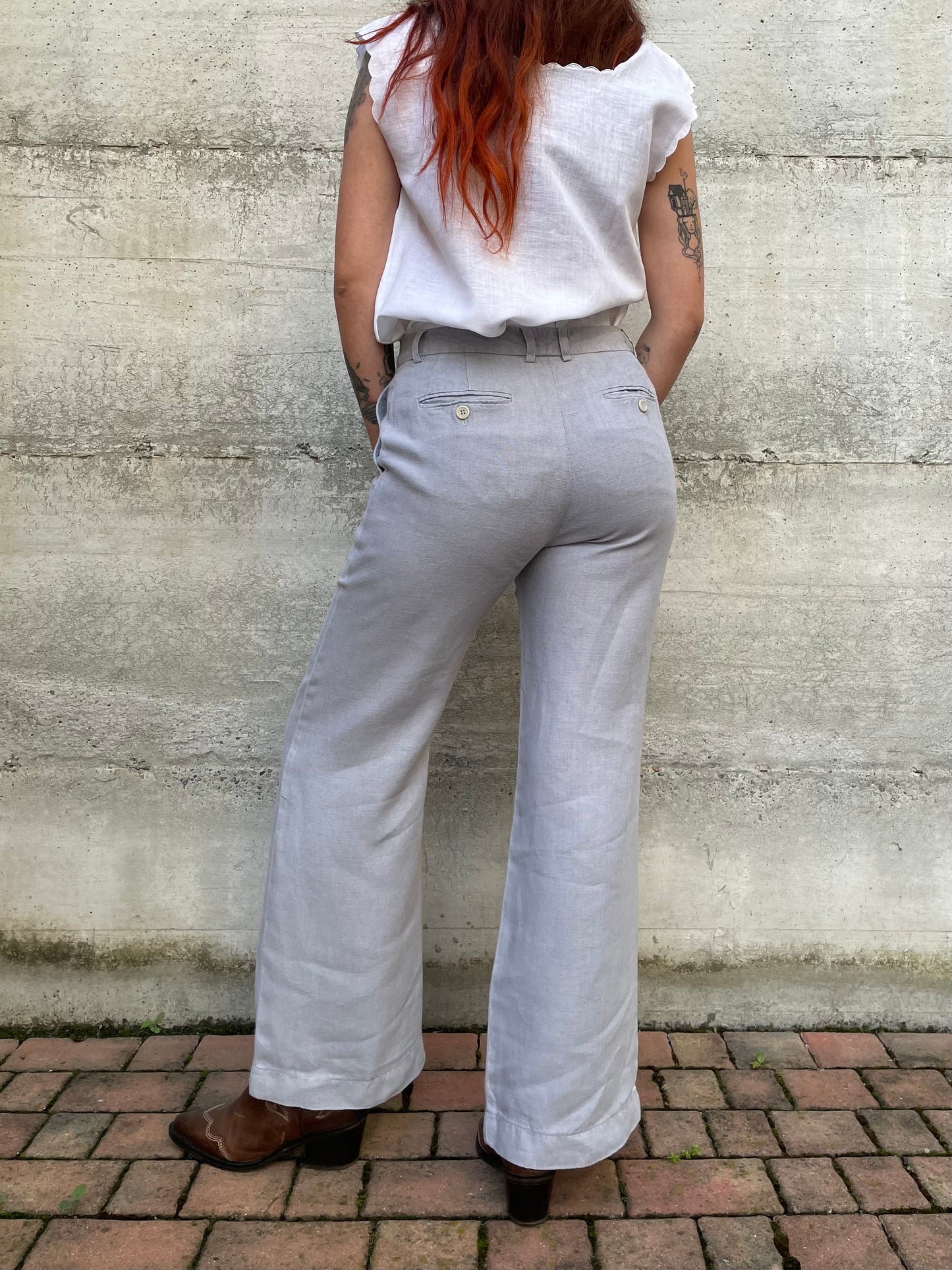 Pantalone Aspesi ghiaccio 100% lino - tg. 42