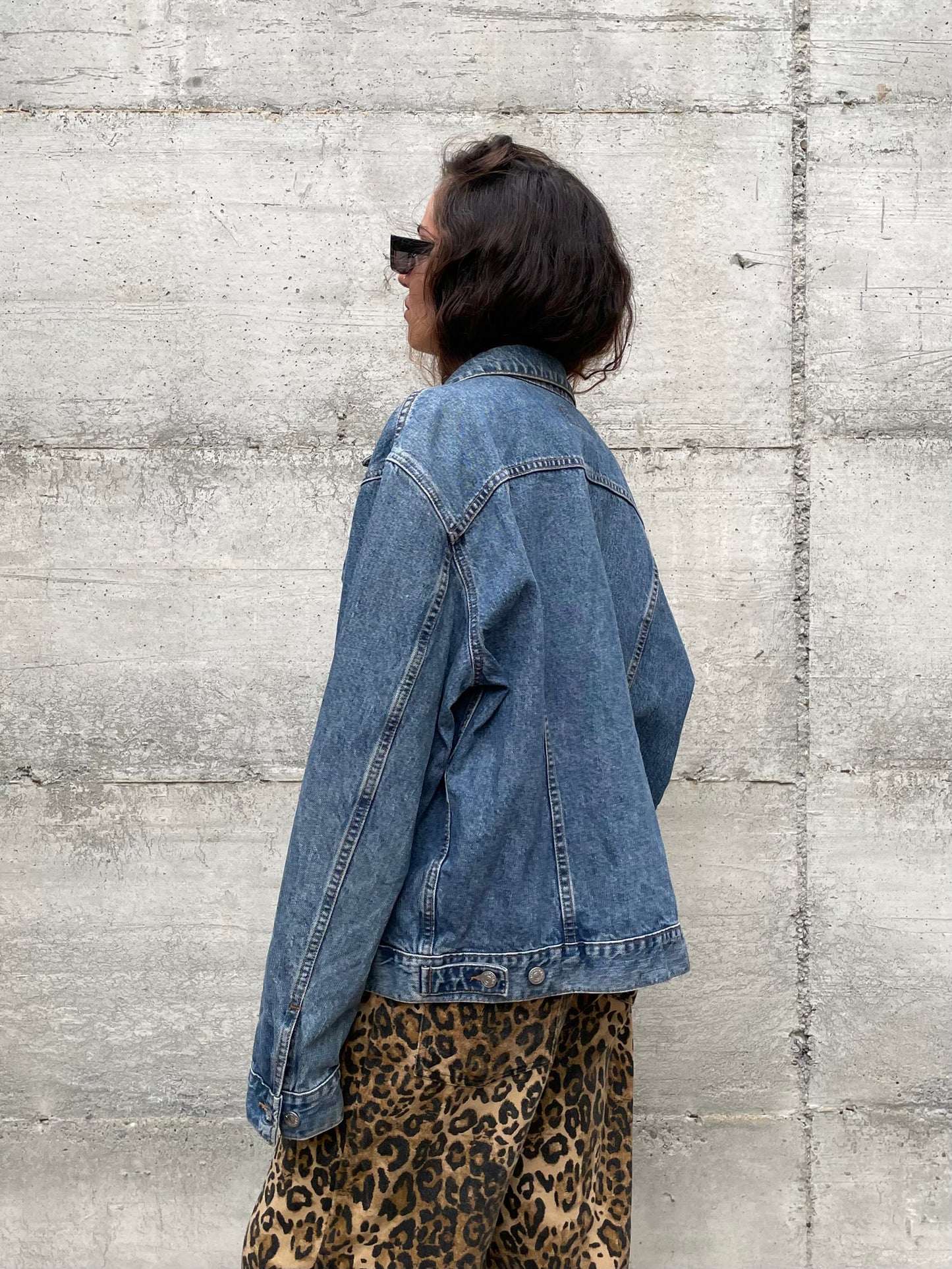 Giacca vintage denim Carrera, lavaggio medio, taglia XL