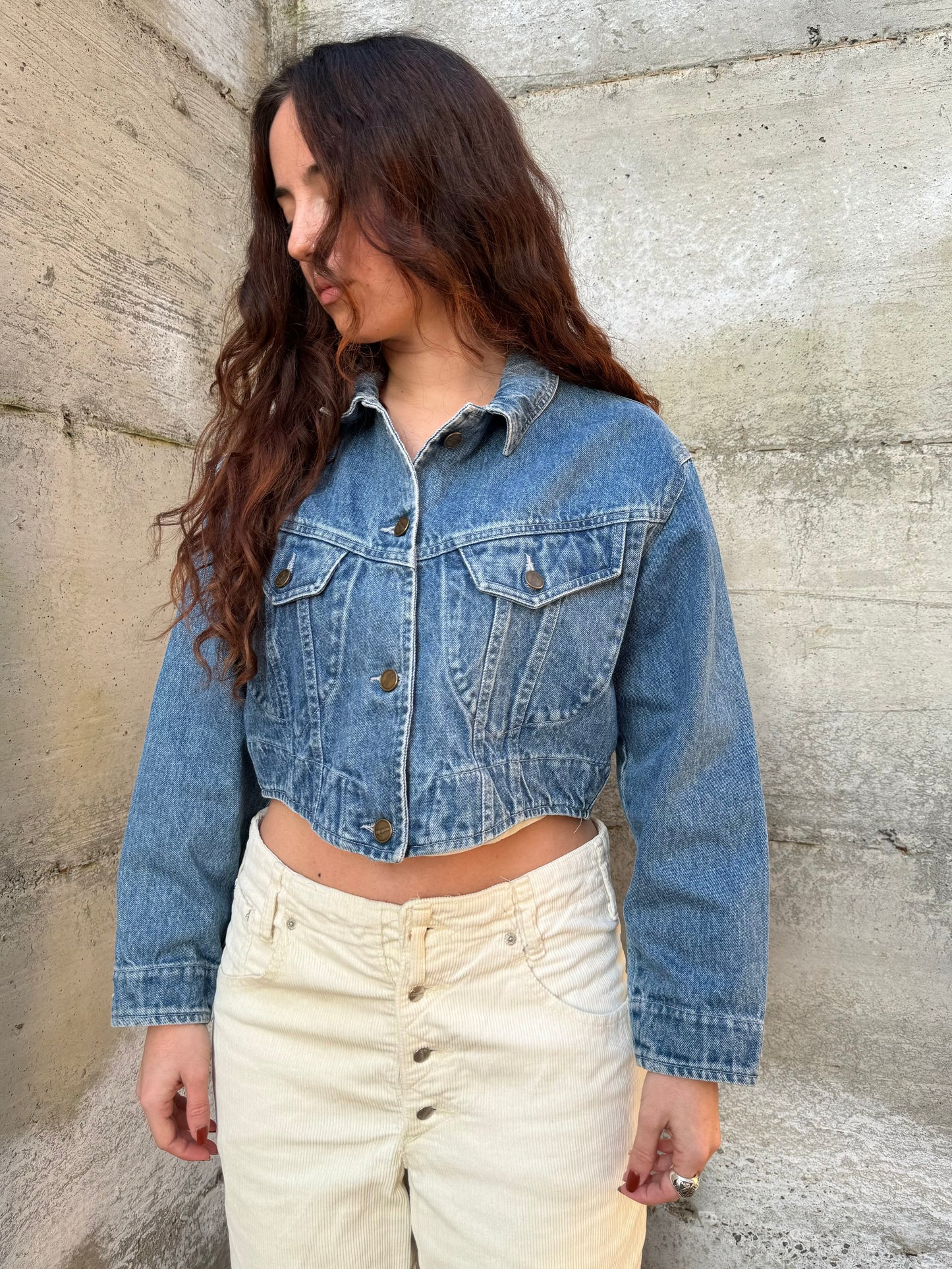 Giacca denim cropped