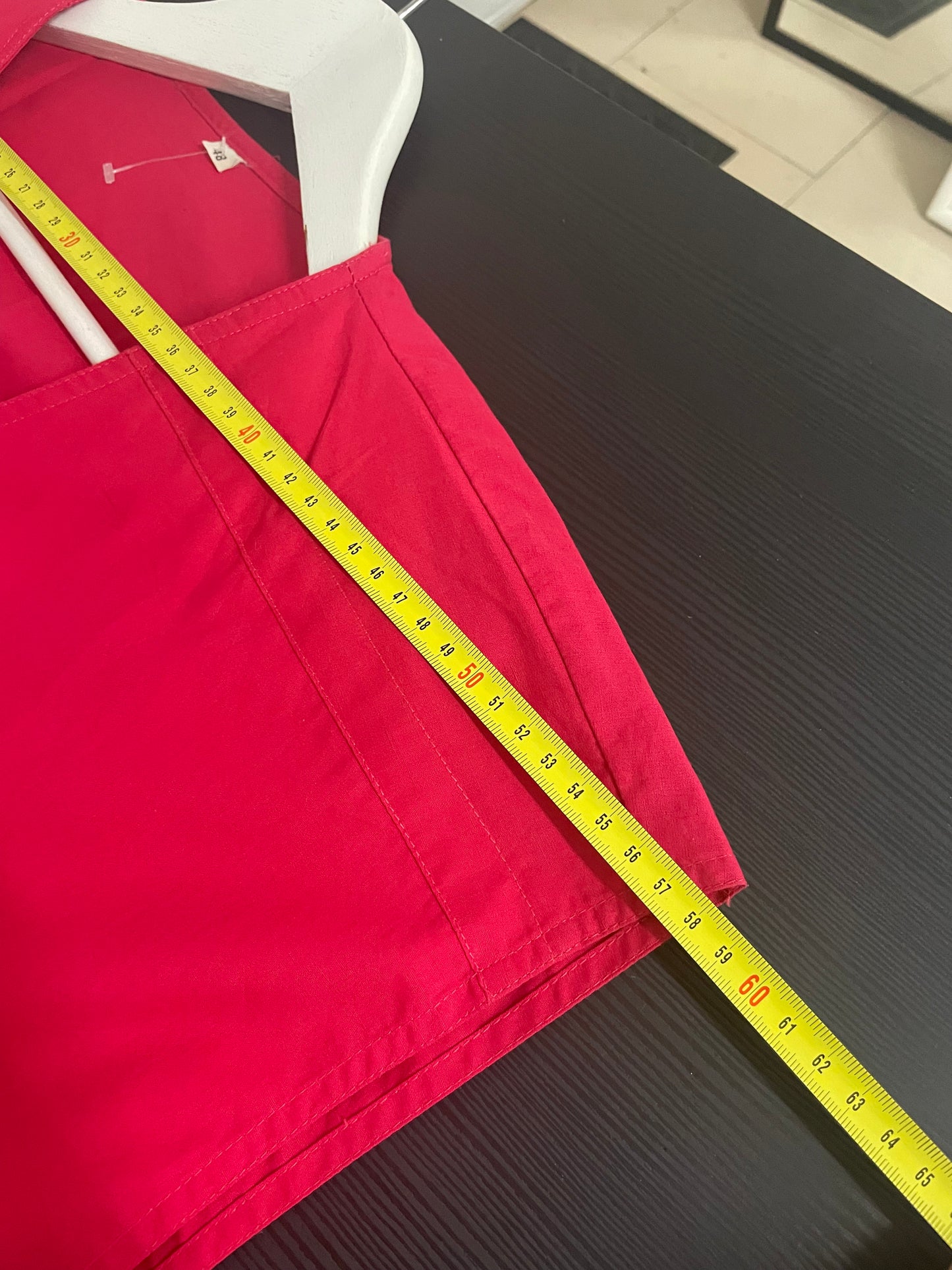 Chemisier midi 100% cotone fucsia - taglia M/L