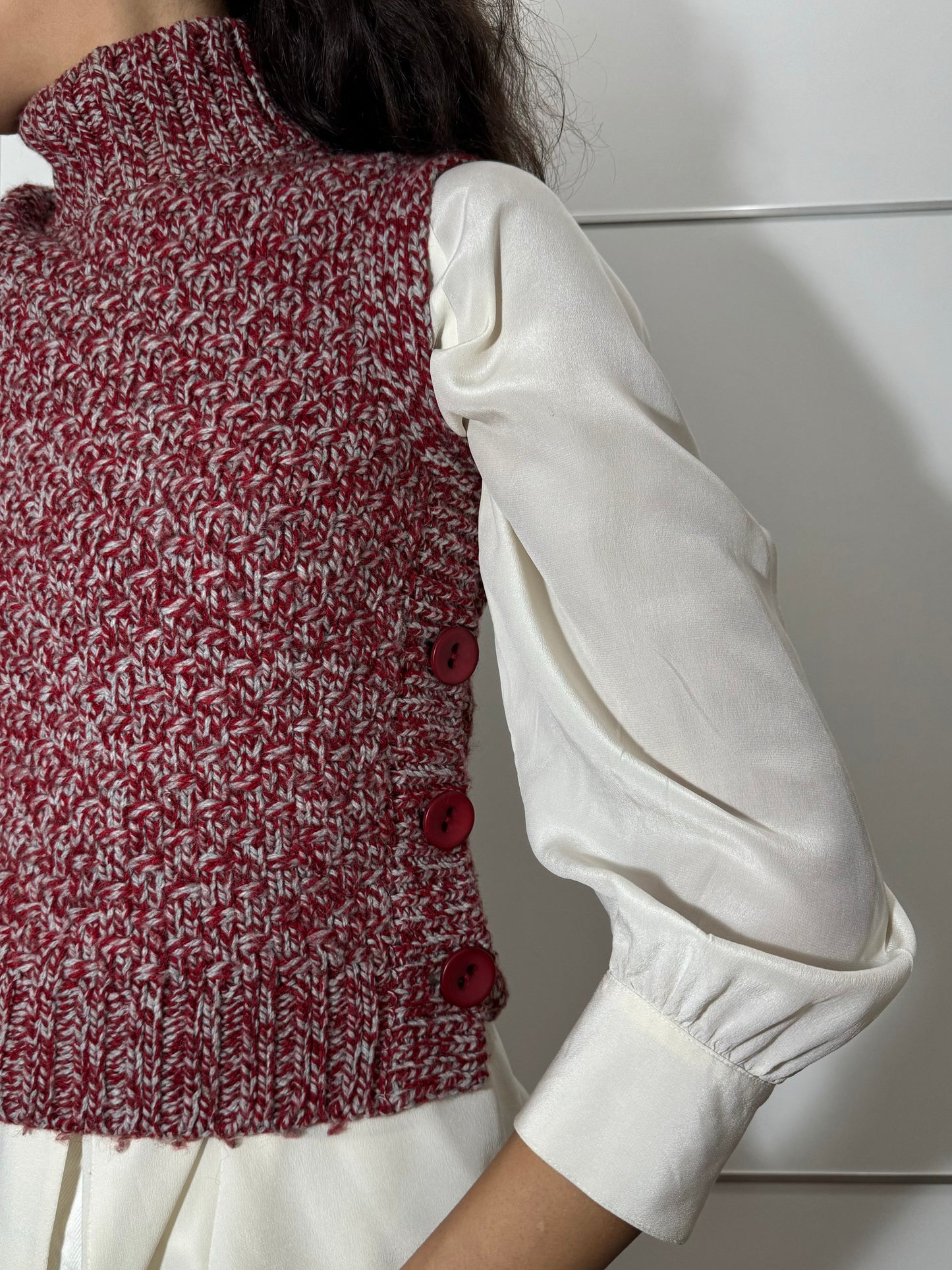 Gilet Max&Co a collo alto con bottoni laterali, in misto lana