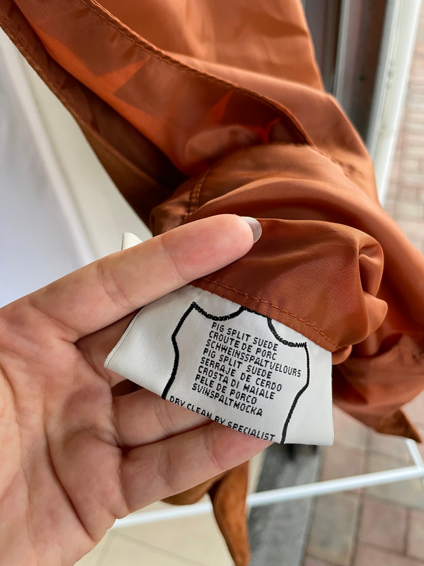 Gilet suede ruggine - taglia S uomo