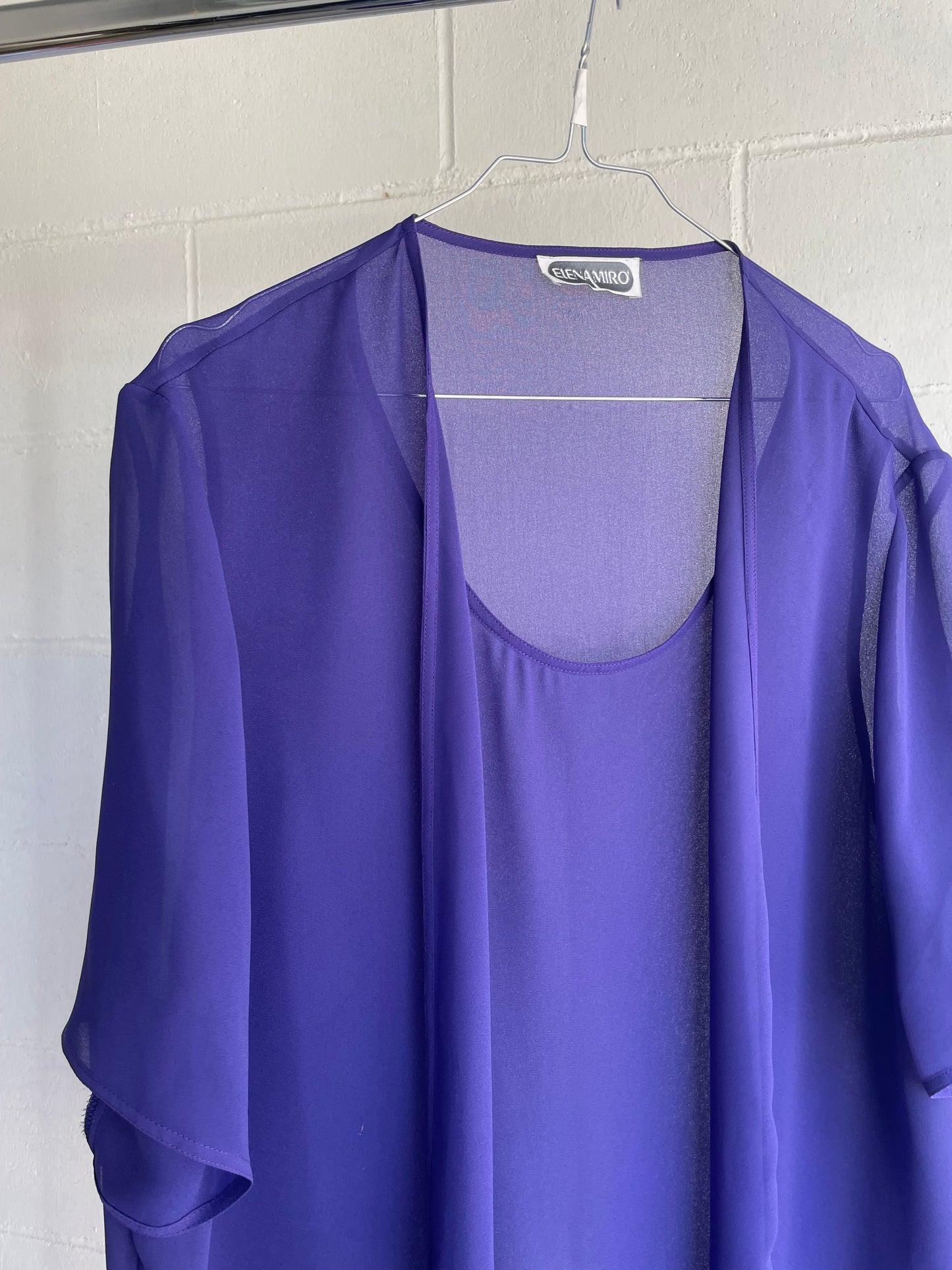 Blusa sheer Elena Mirò viola - taglia XL