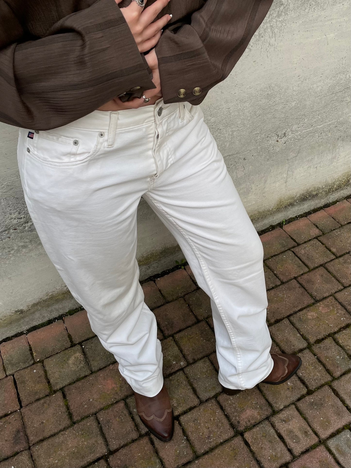 Jeans baggy bianco Polo Ralph Lauren 100% cotone