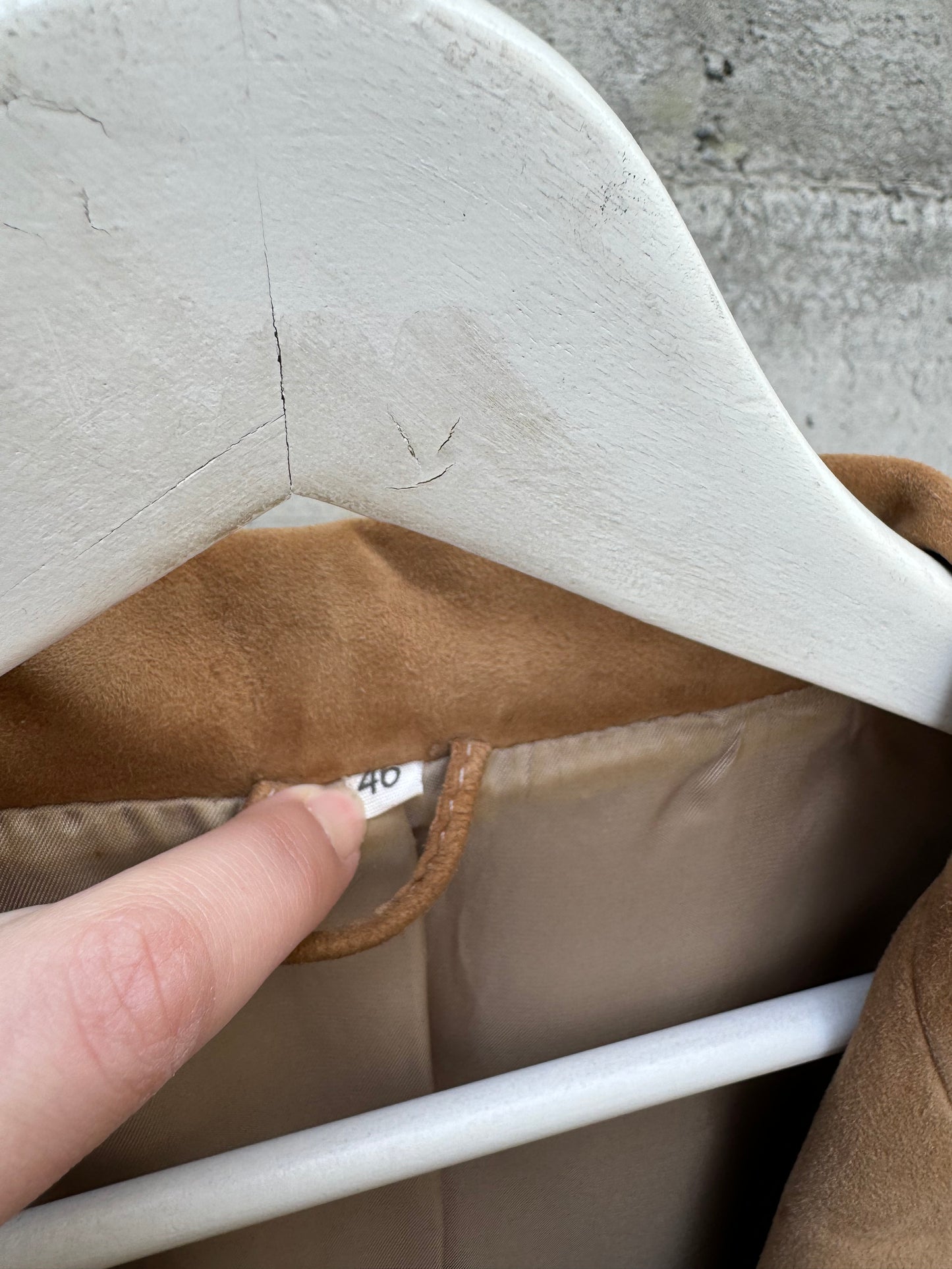 Blazer donna monopetto in renna color biscotto