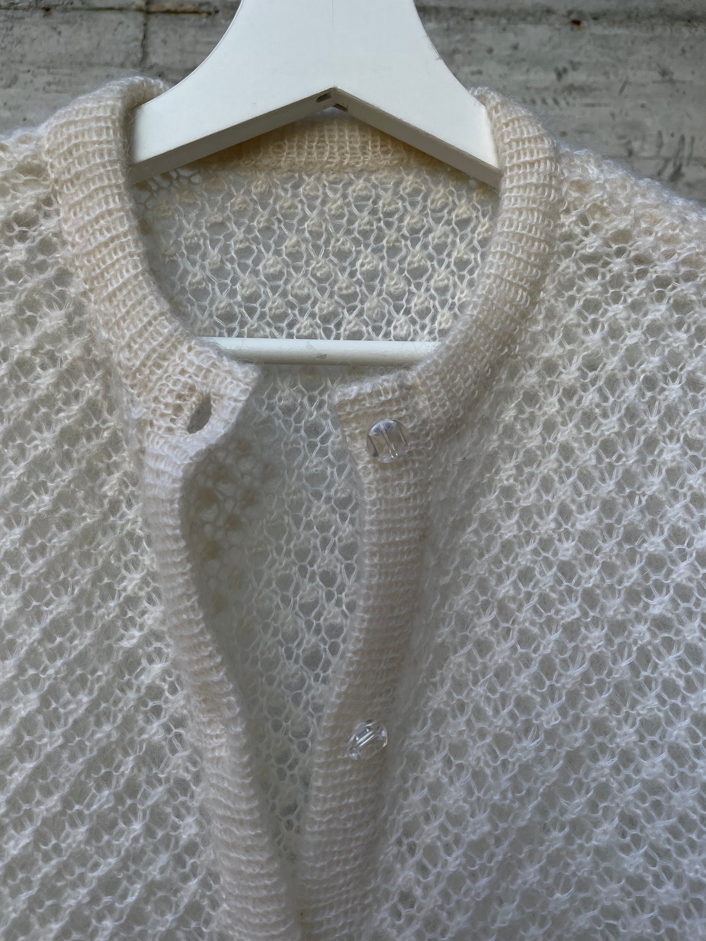 Cardigan romantico burro sartoriale, pura lana - taglia unica