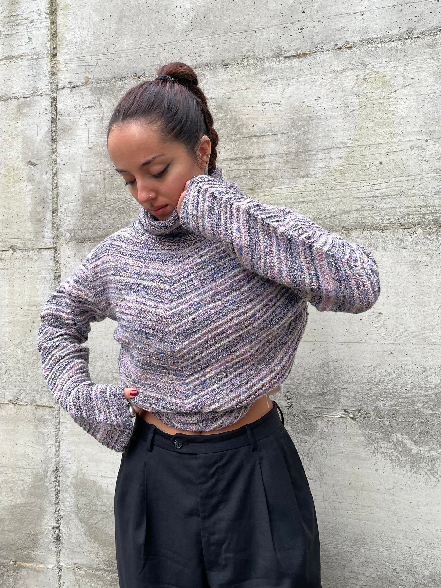 Maglione a collo alto in misto lana Missoni vibes