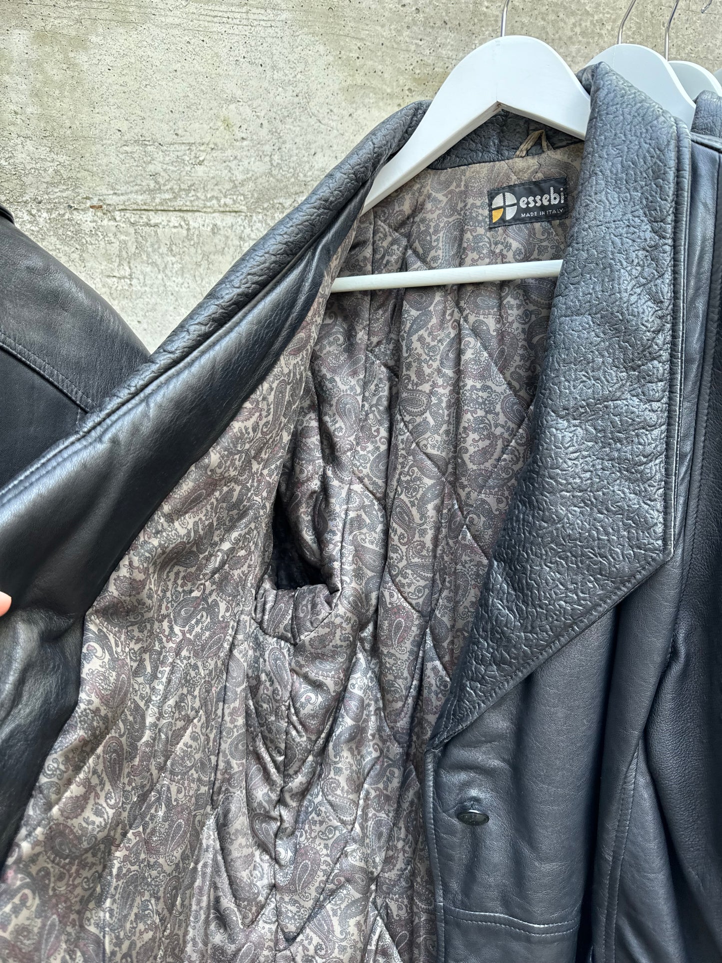 Giacca donna 80s in vera pelle nappata con dettagli lavorati