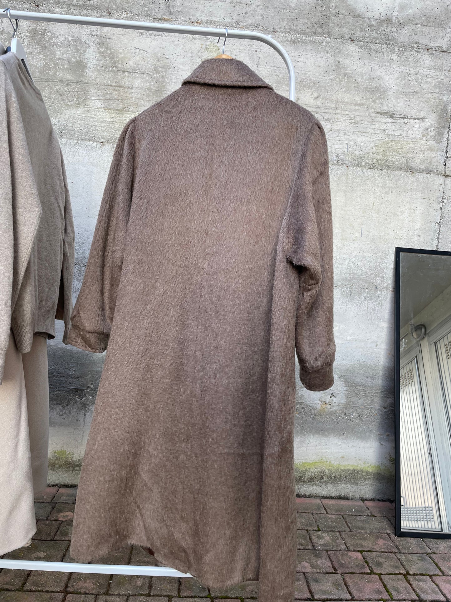 Cappotto lungo sartoriale 100% lana di lama