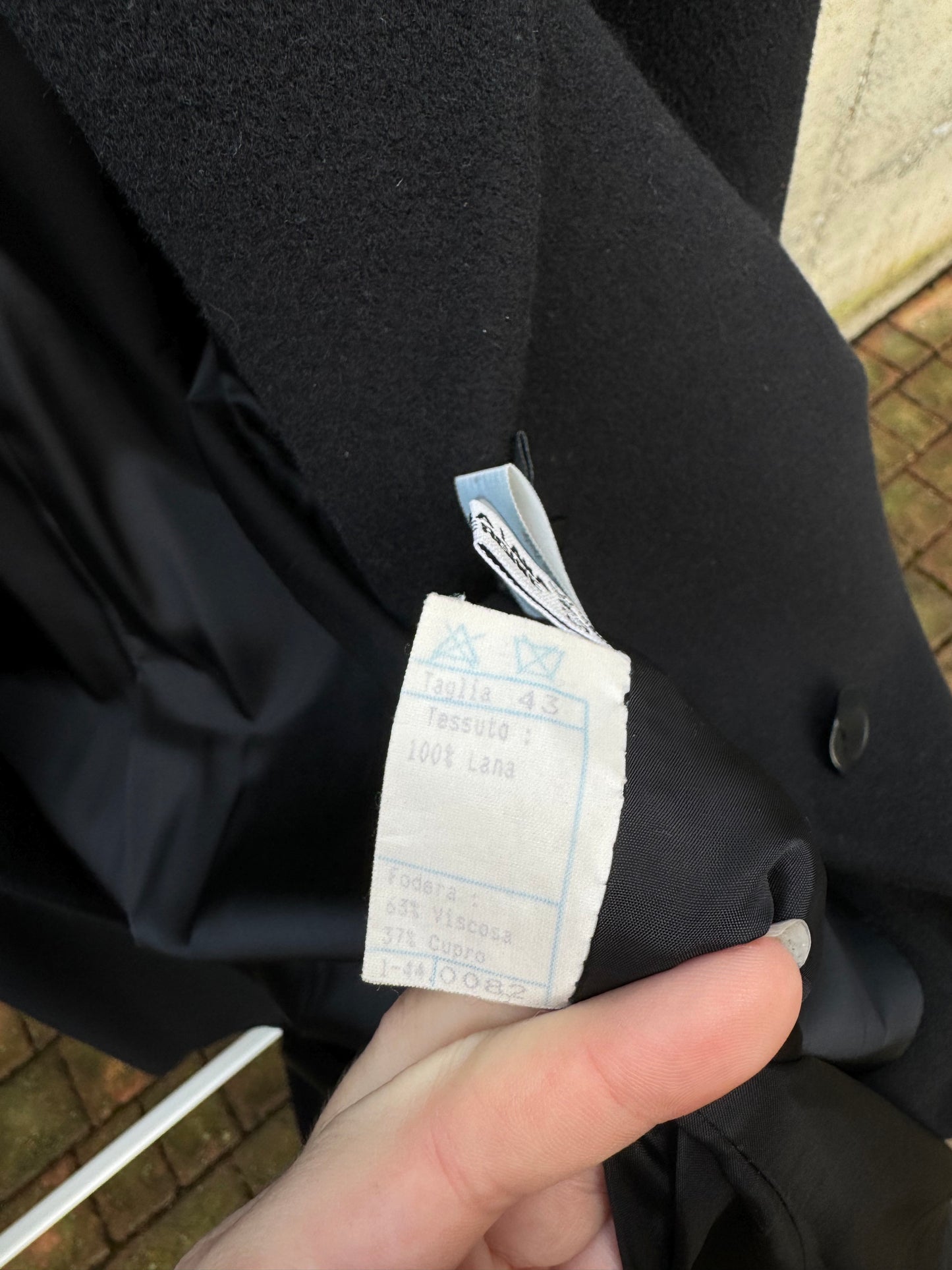 Cappotto donna sartoriale 100% lana vergine merino Marzotto e fodera in cupro Bemberg. Taglia 42it