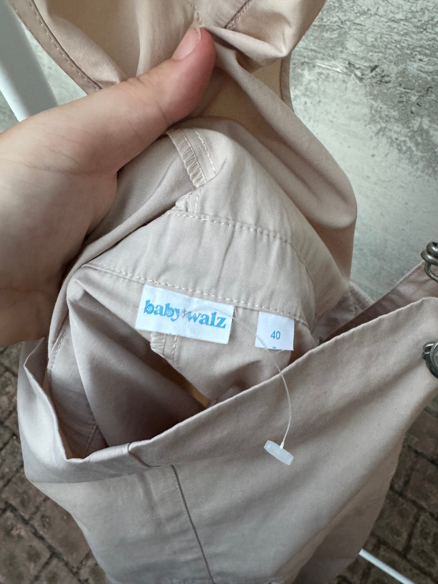 Salopette gonna midi in cotone sabbia taglia 44it