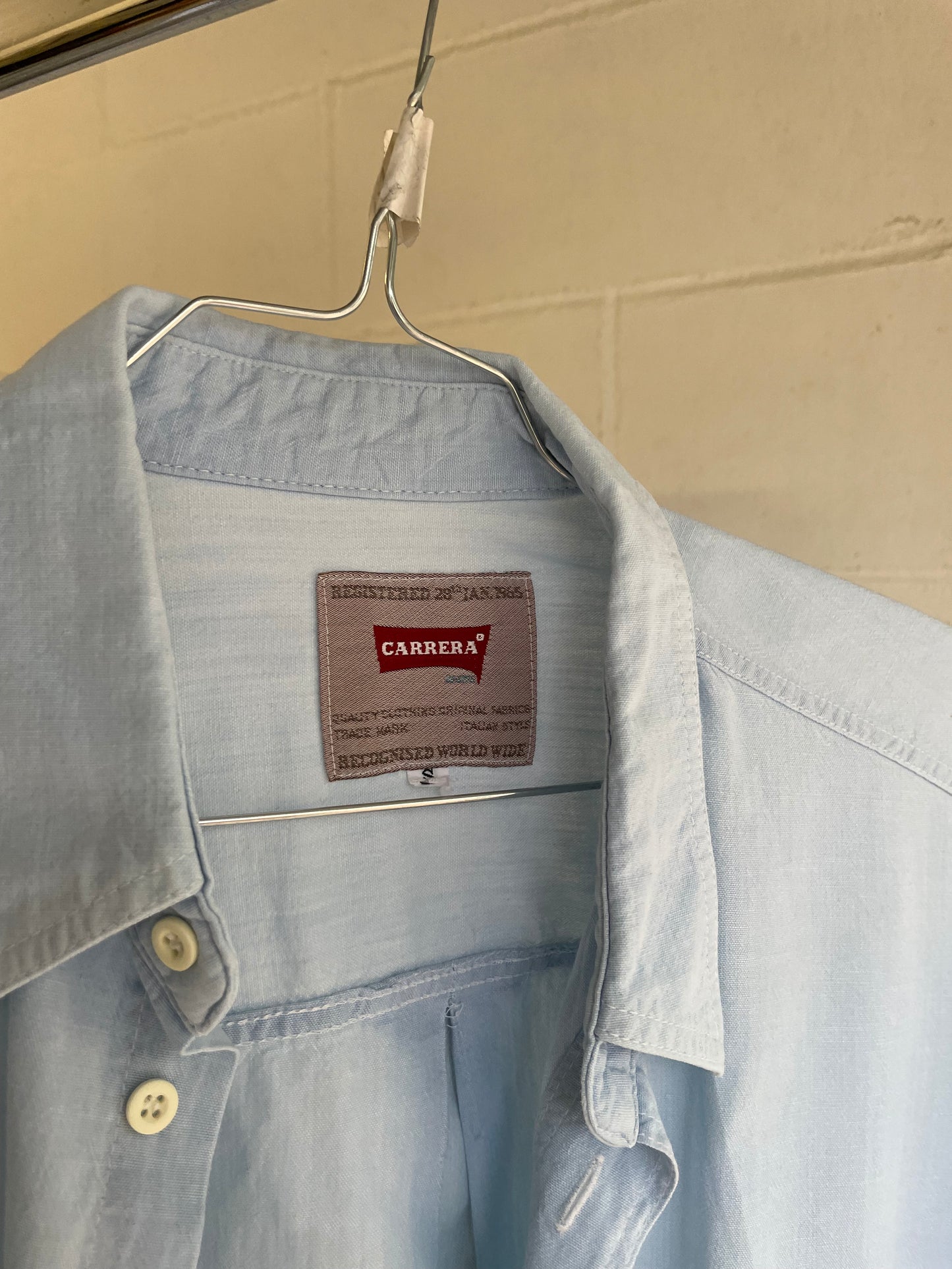 Camicia Carrera denim lavaggio chiaro 100% cotone - taglia M uomo