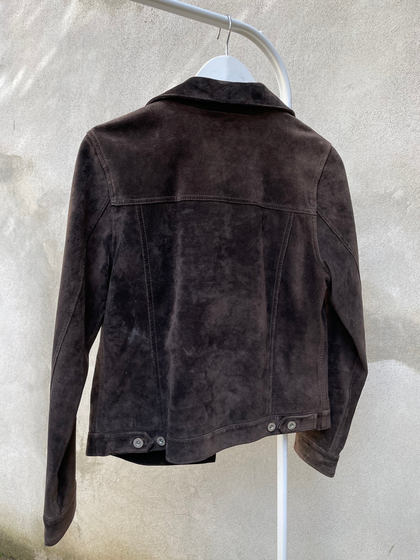 Giacca suede marrone