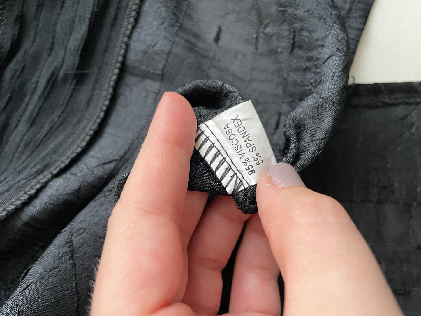 Maxi camicia sheer nera 100% viscosa - taglia unica