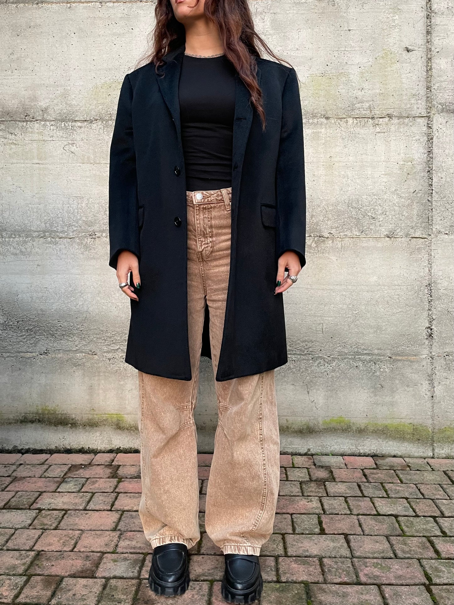 Cappotto maschile sartoriale 100% cammello - taglia S uomo