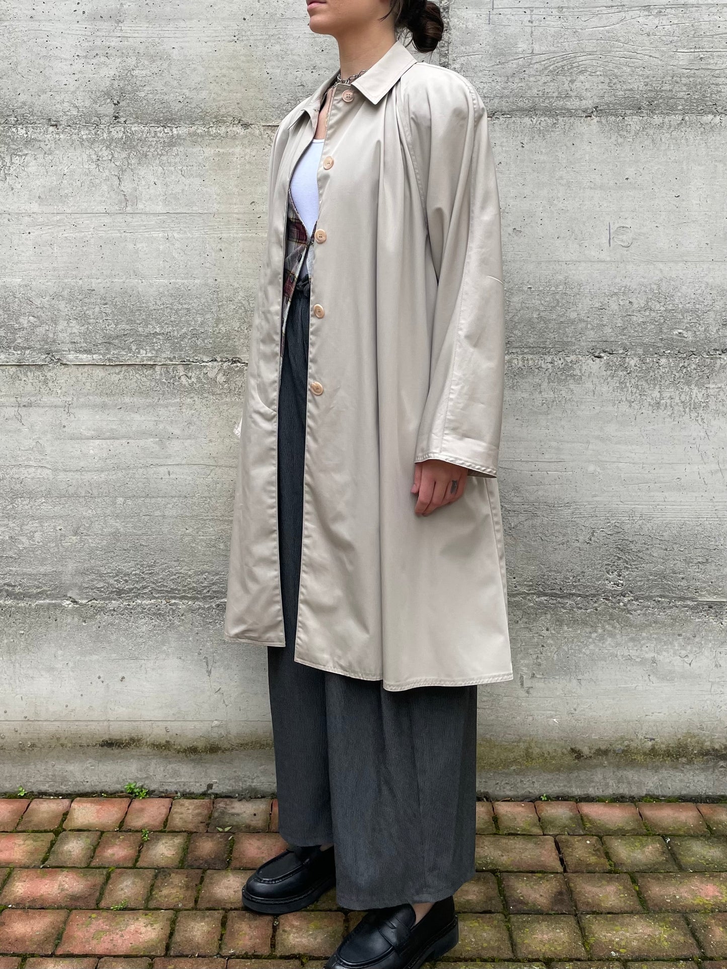 Trenchcoat cotone sabbia Preca - L