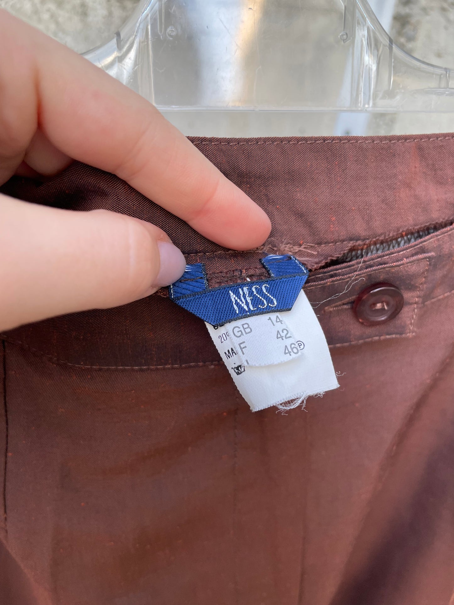 Pantalone chino shantung - misto lino e viscosa - tg. 40/42