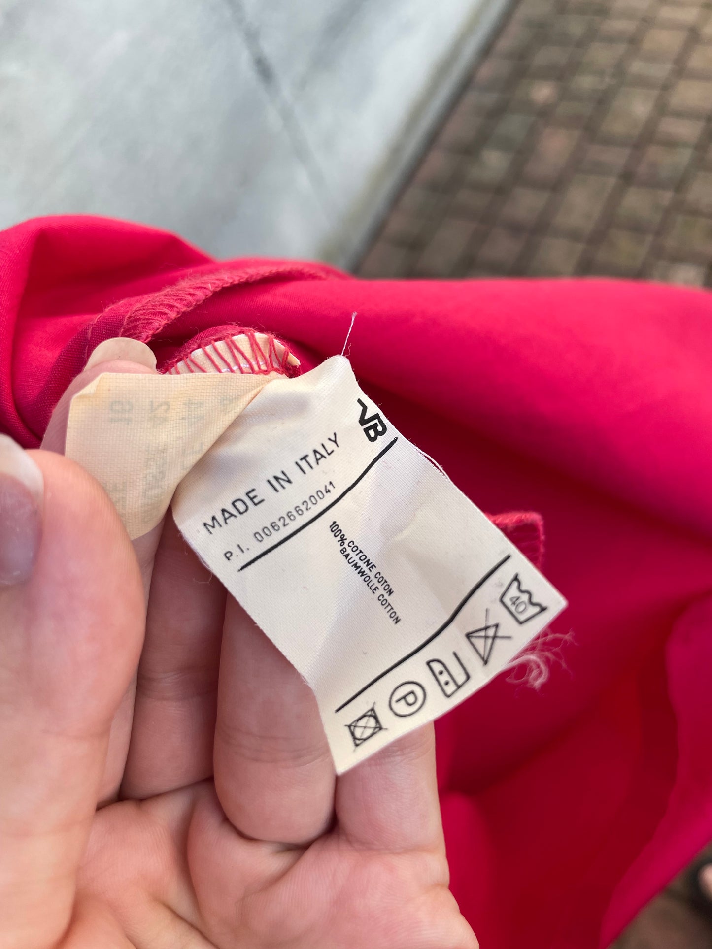 Chemisier midi 100% cotone fucsia - taglia M/L