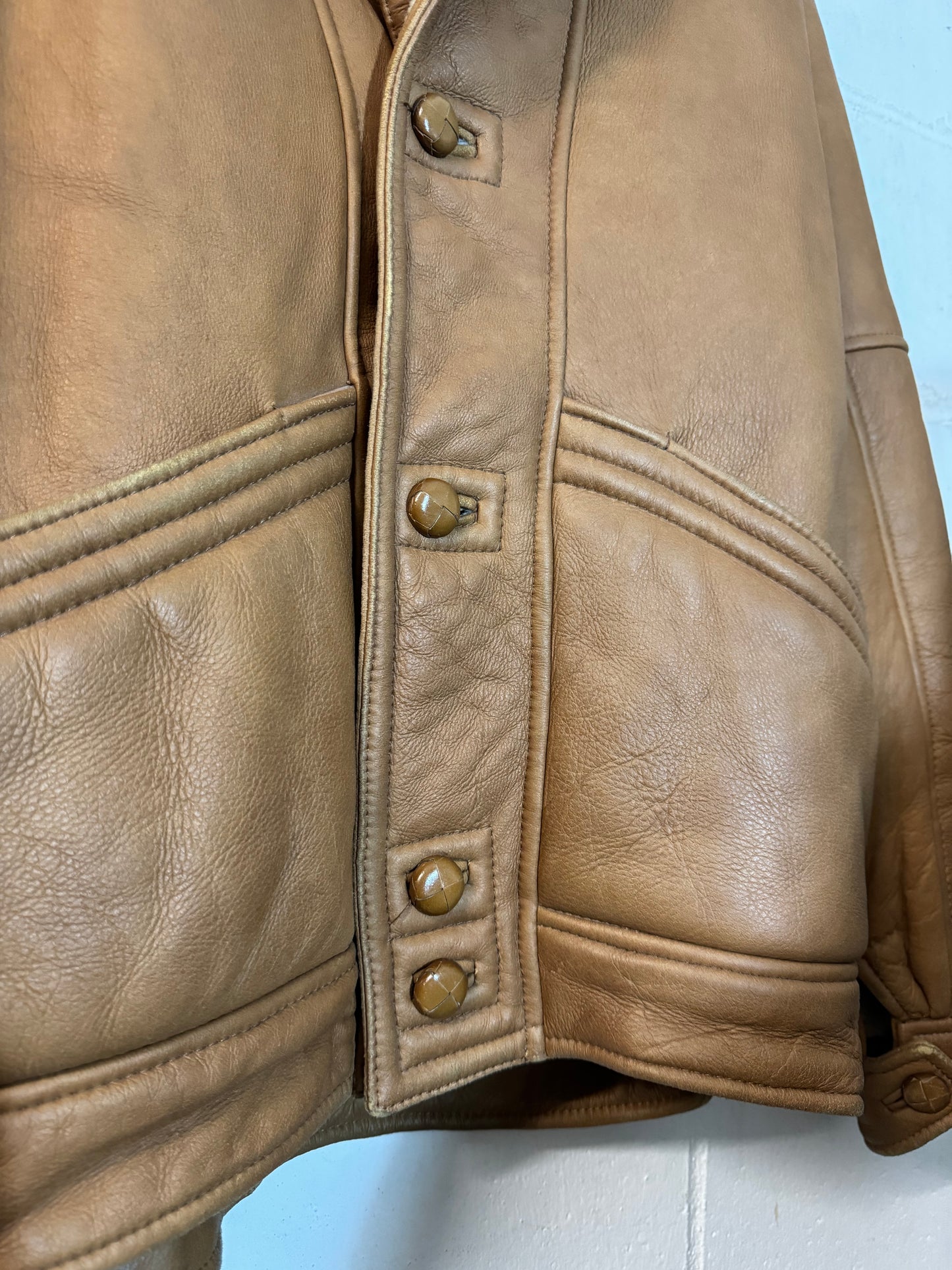 Bomber aviator Shearling caramello, taglia 52it uomo (L)