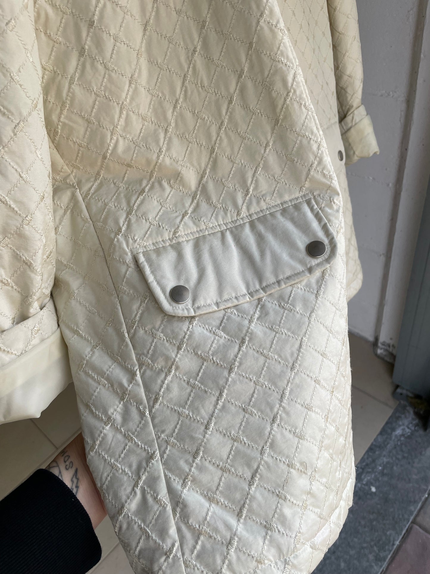 Giacca leggera trapuntata misto cotone avorio - Andrea Marè