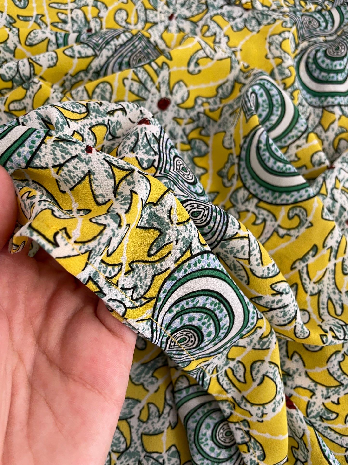 Top fantasia Benetton anni 90 in viscosa - taglia S/M