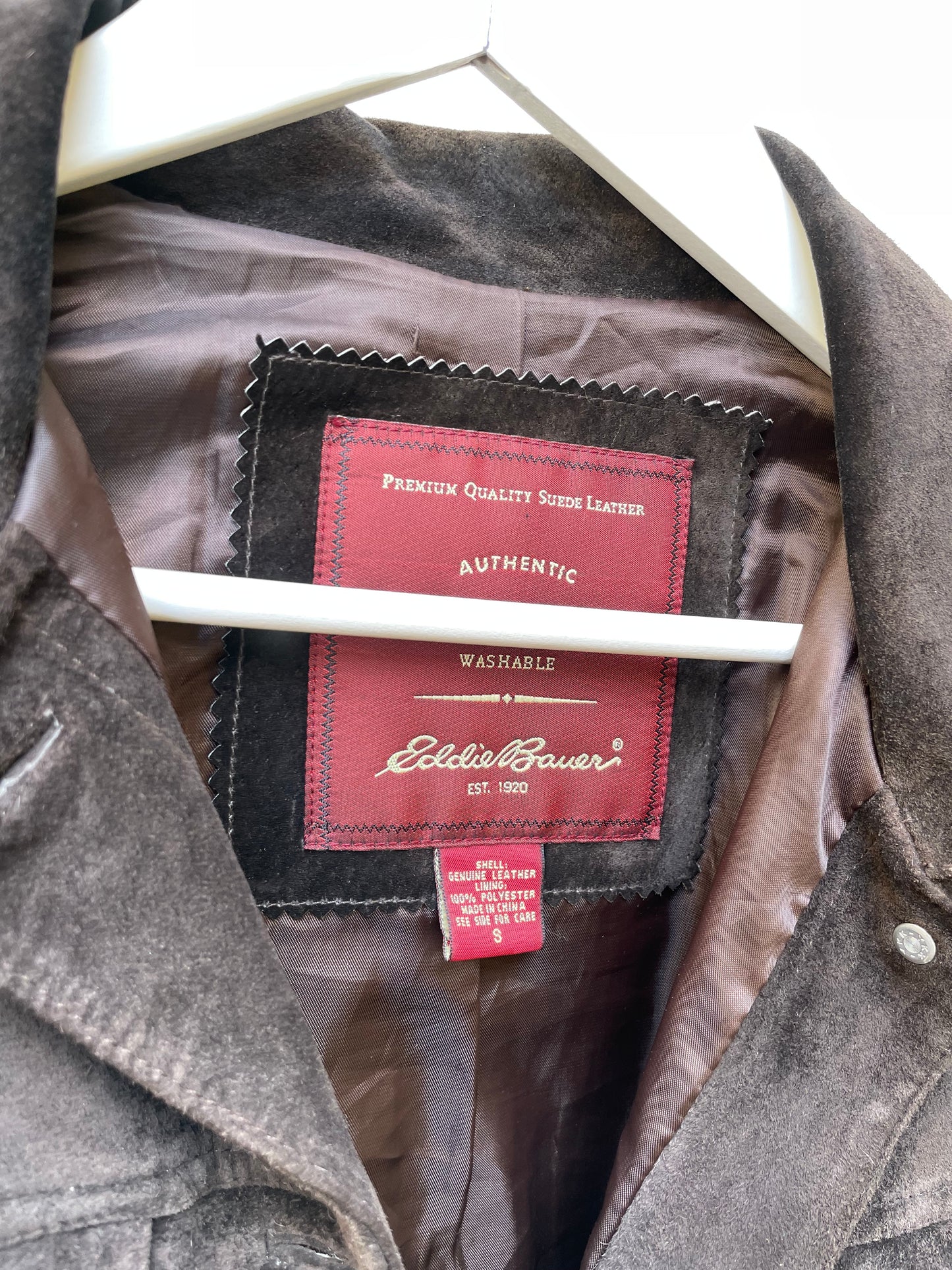 Giacca suede marrone