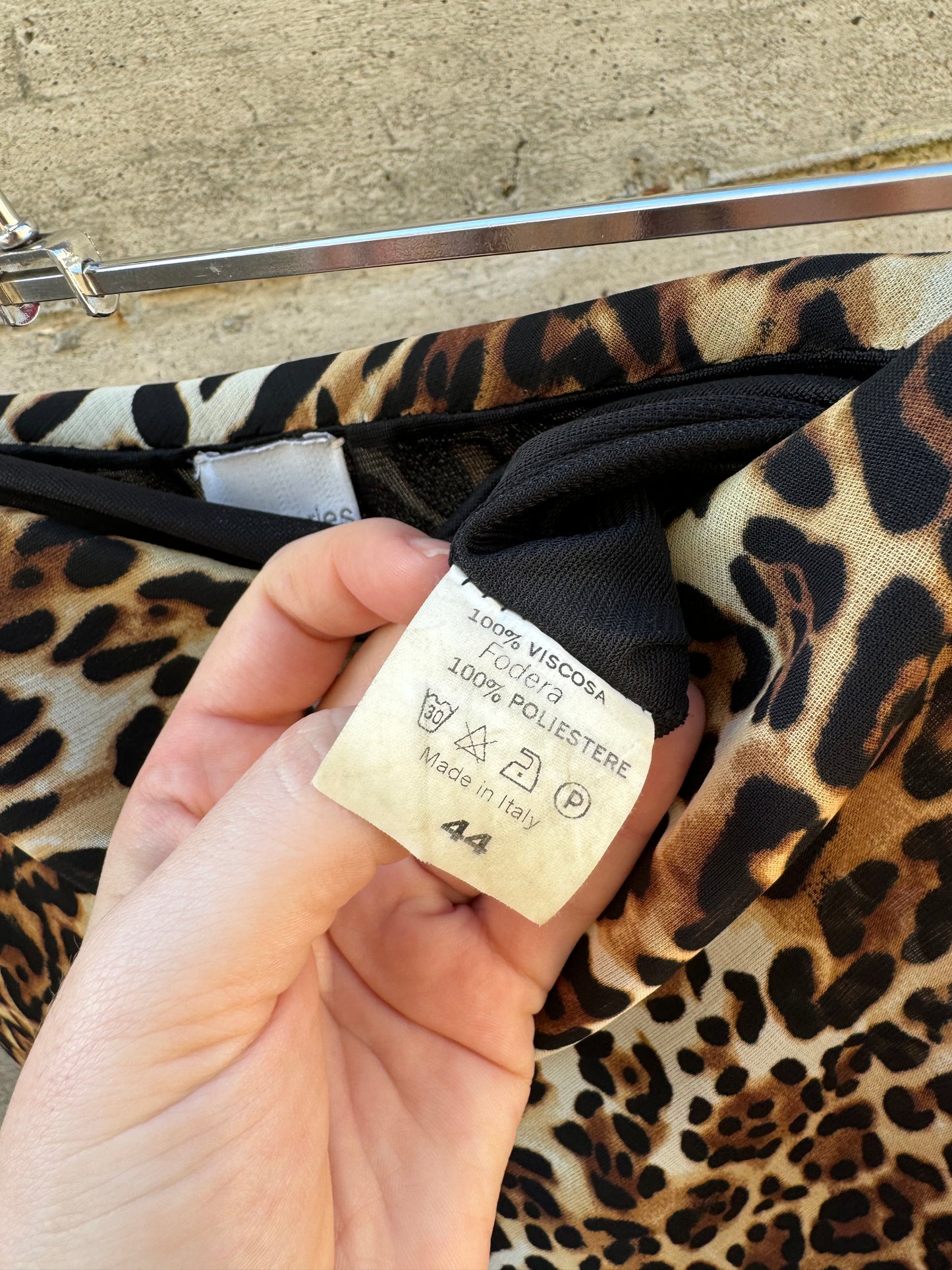 Gonna midi Y2K animalier in viscosa