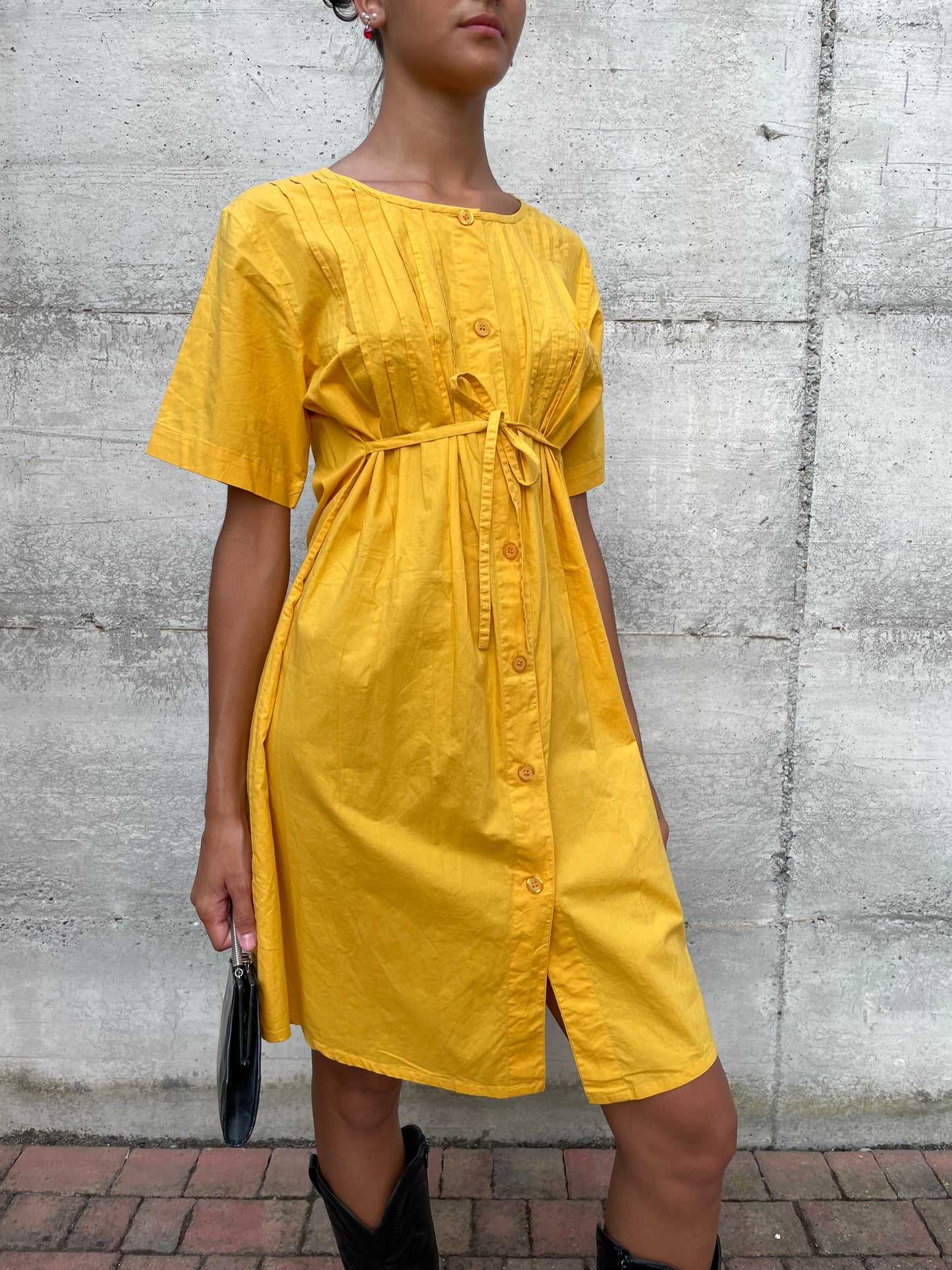 Abito midi Andrea Marè NUOVO deadstock, 100% cotone - taglia L