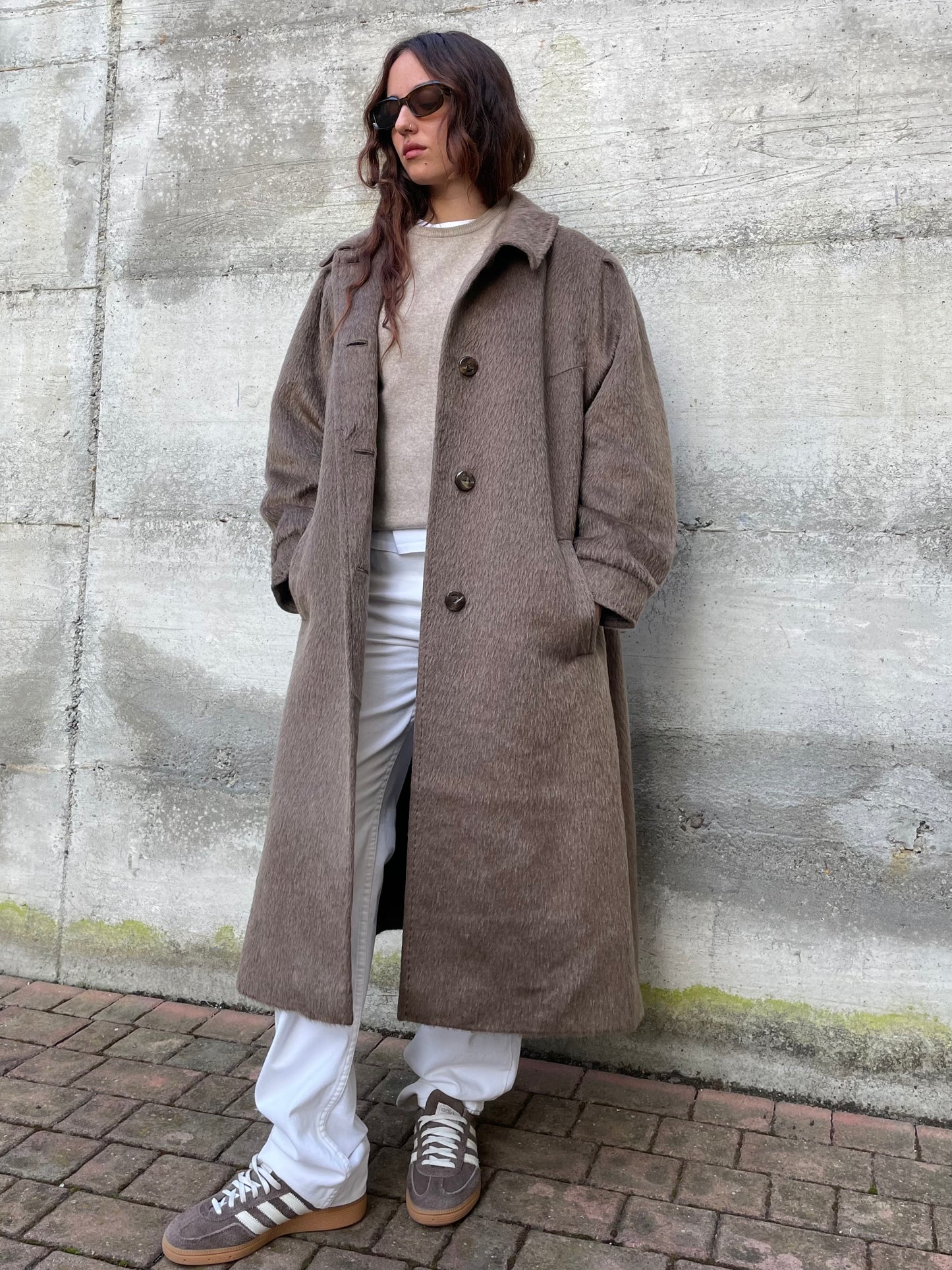 Cappotto lungo sartoriale 100% lana di lama