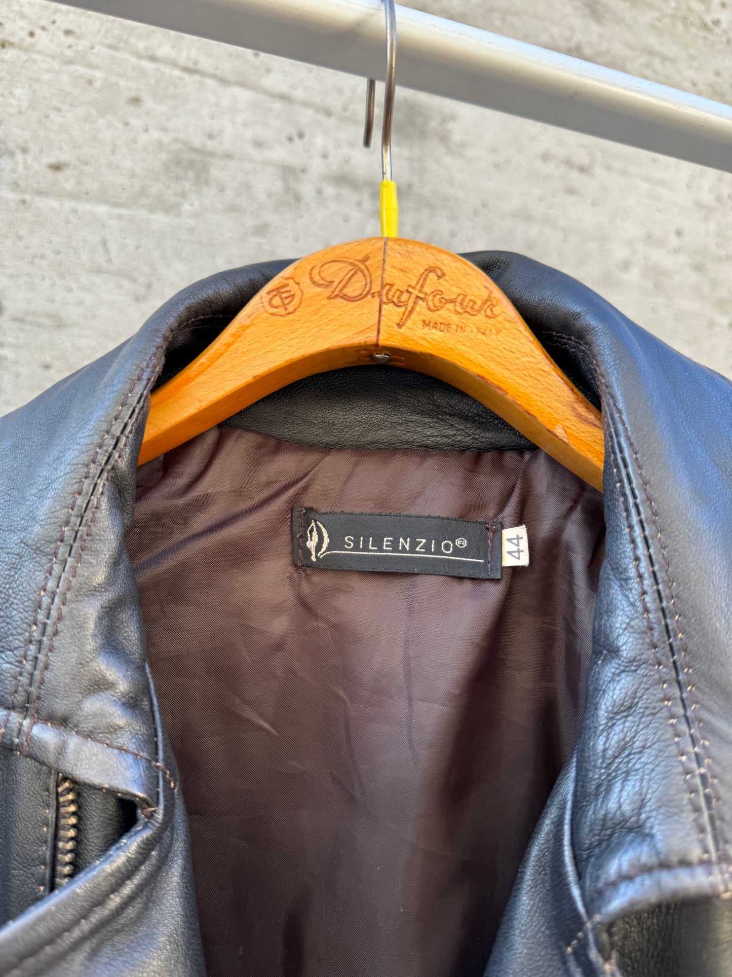 Biker slim in vera pelle nappata effetto used