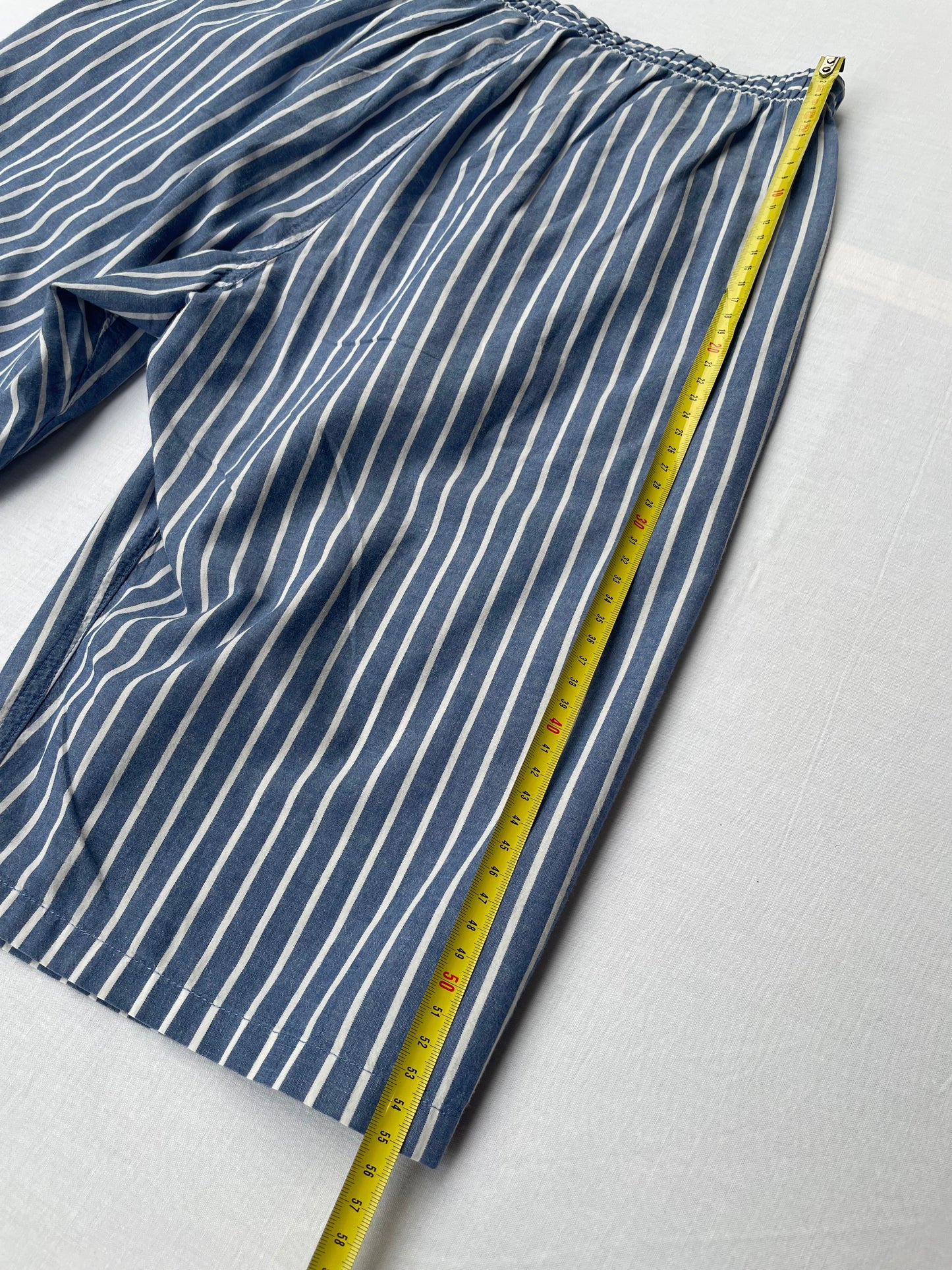 Bermuda boxer vichy azzurro e bianco 100% cotone - taglia S