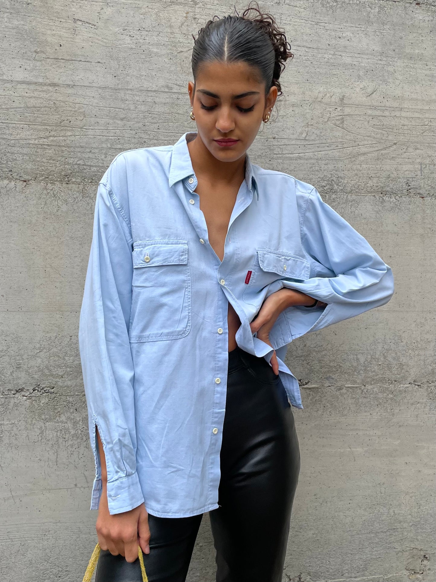 Camicia Carrera denim lavaggio chiaro 100% cotone - taglia M uomo