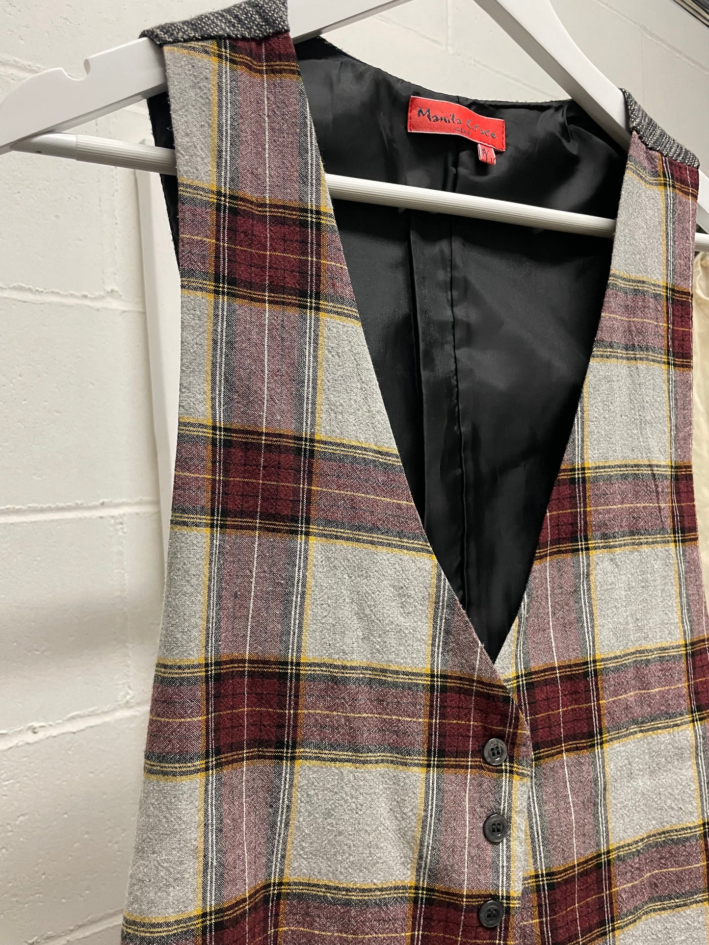 Gilet svasato tartan Manila Grace, taglia S