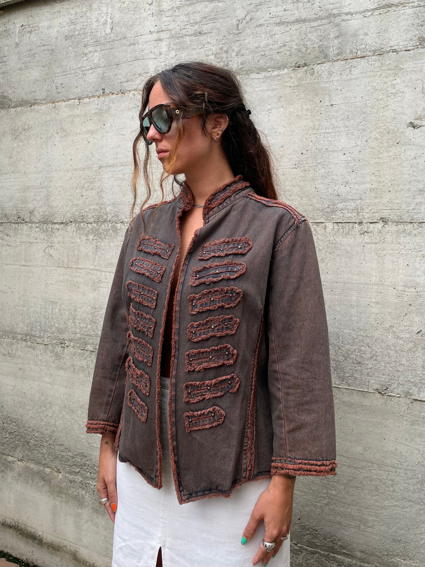 Giacchino vintage denim sfumato - taglia M