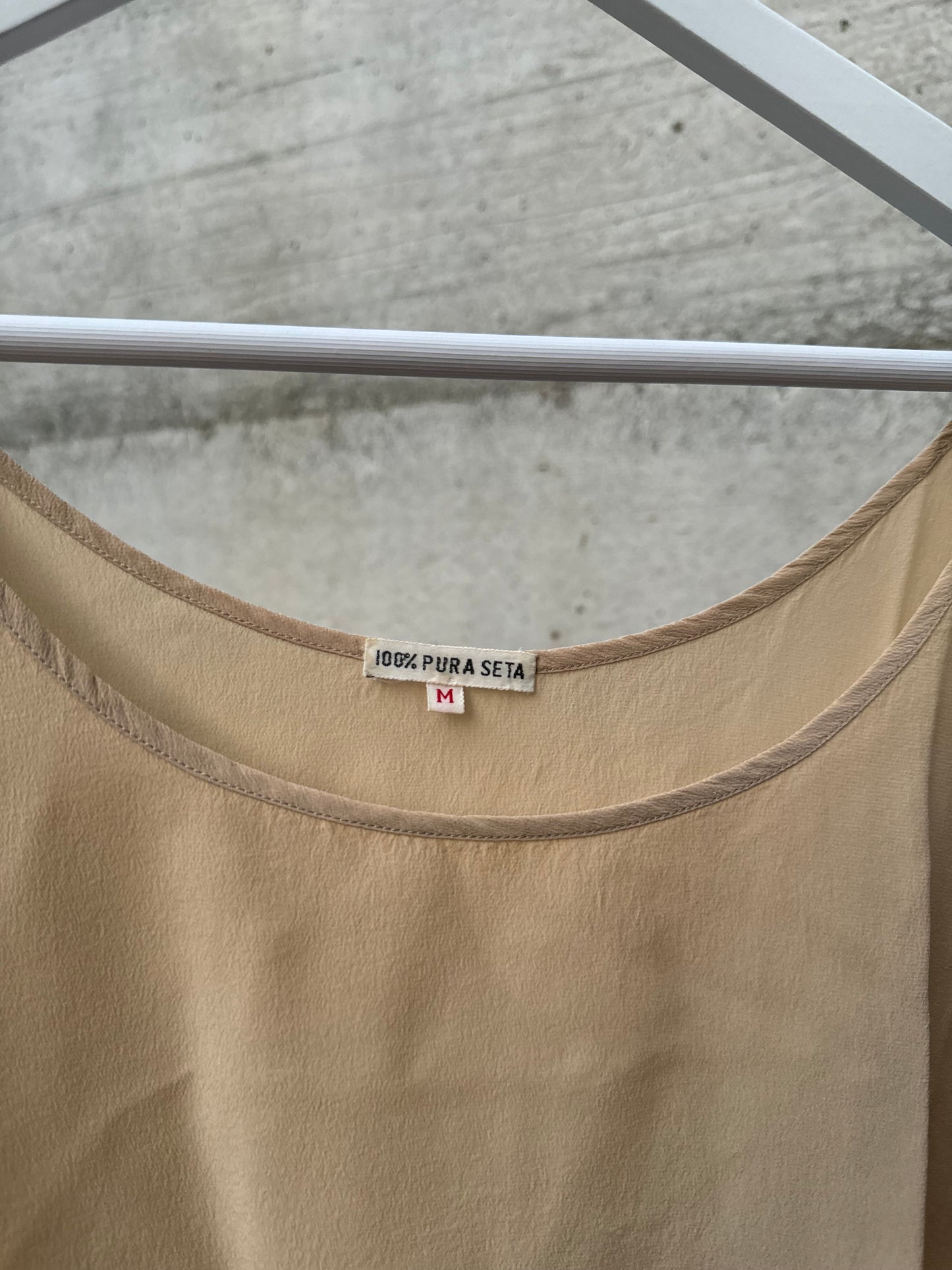 Top sartoriale in pura seta