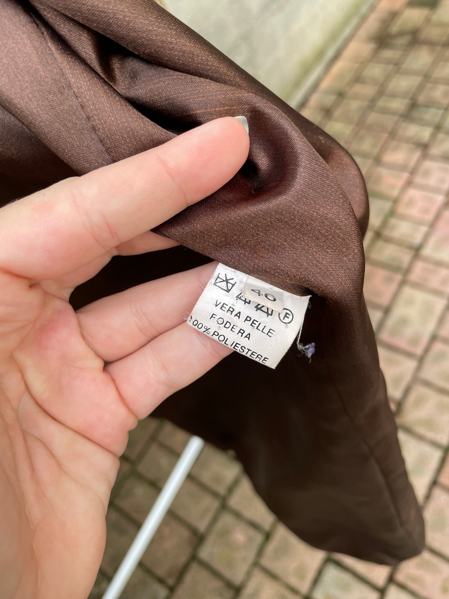 Blazer oversize suede marrone - taglia L