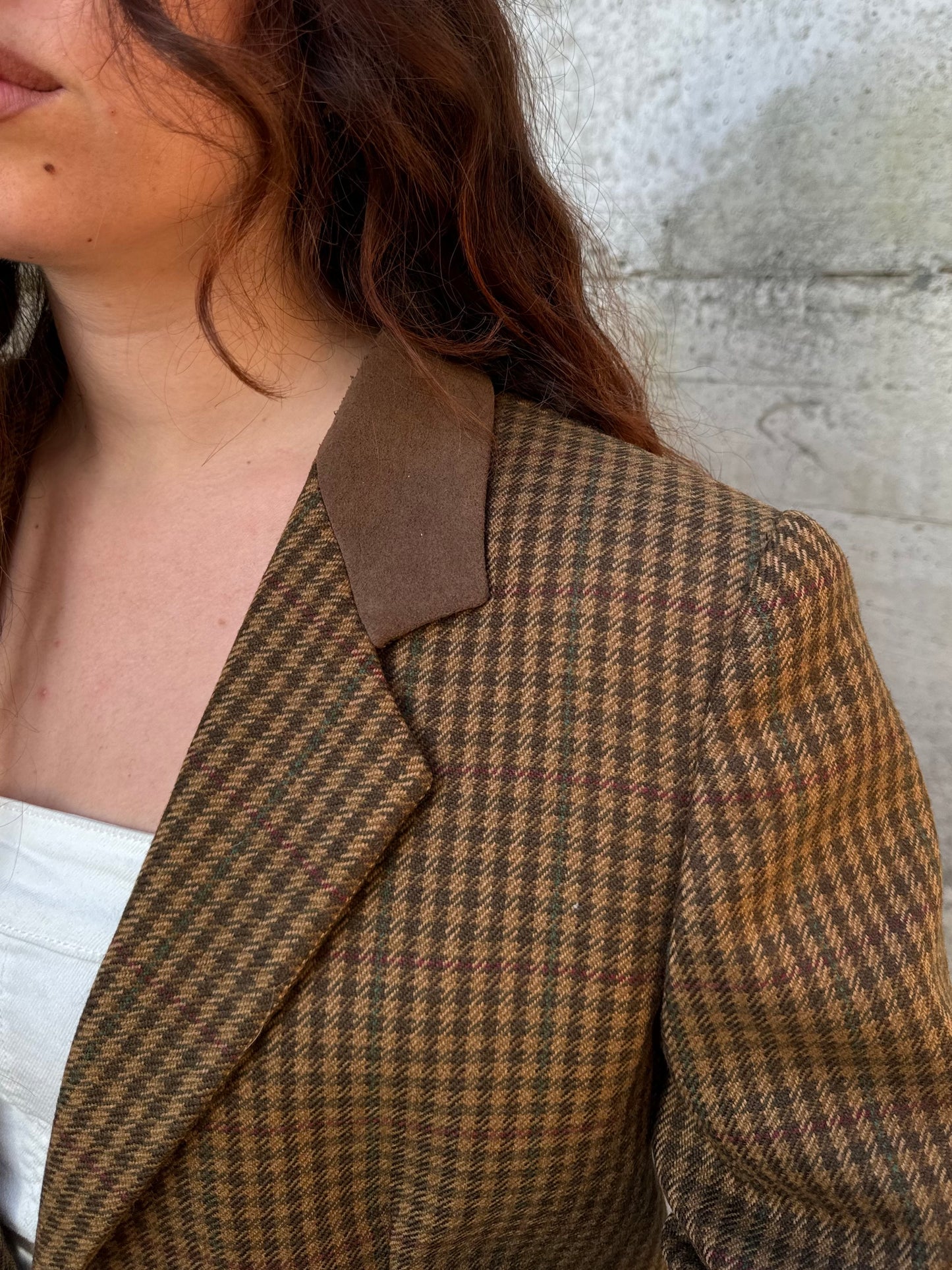 Blazer sartoriale donna in pura lana vergine, con colletto scamosciato