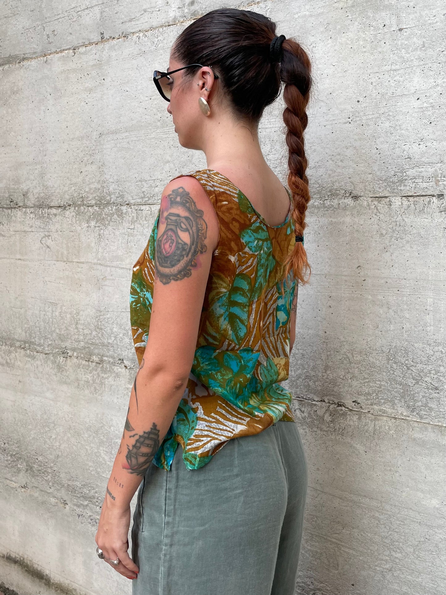 Top fantasia 100% viscosa, taglia S/M