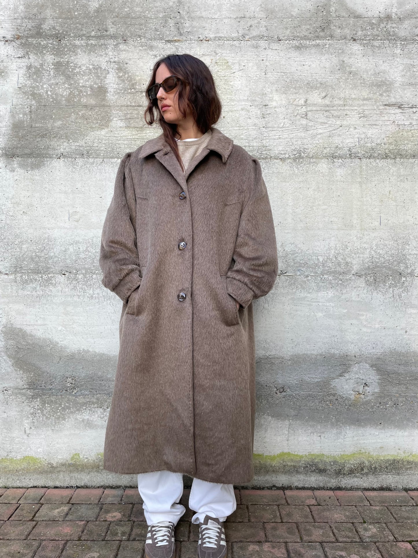 Cappotto lungo sartoriale 100% lana di lama