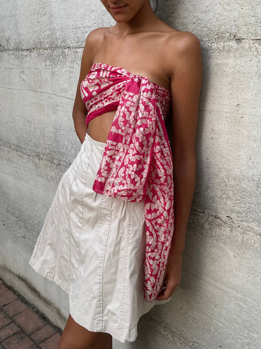 Foulard vintage 100% seta fantasia