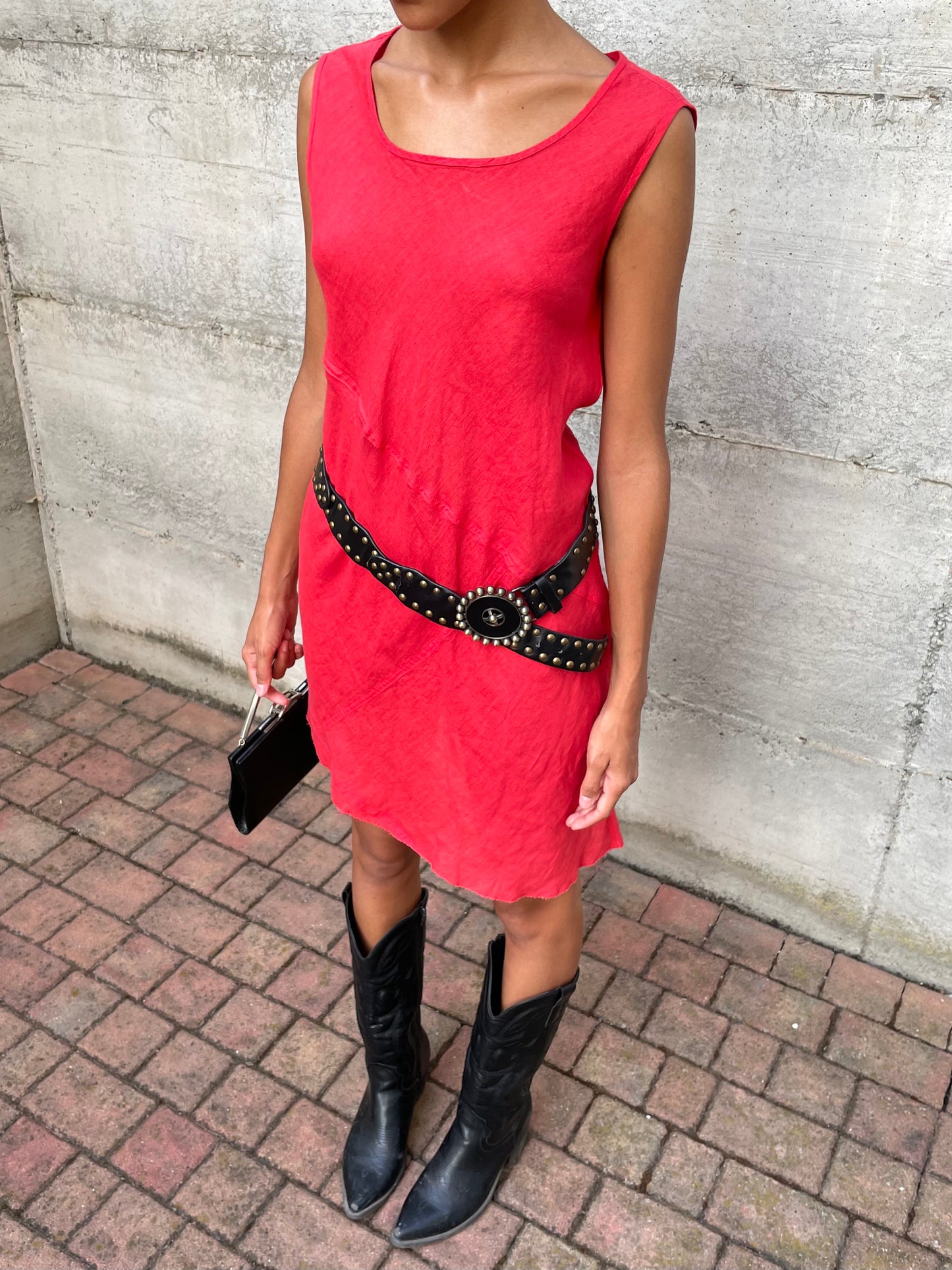 Abitino vintage svasato 100% lino - taglia S/M