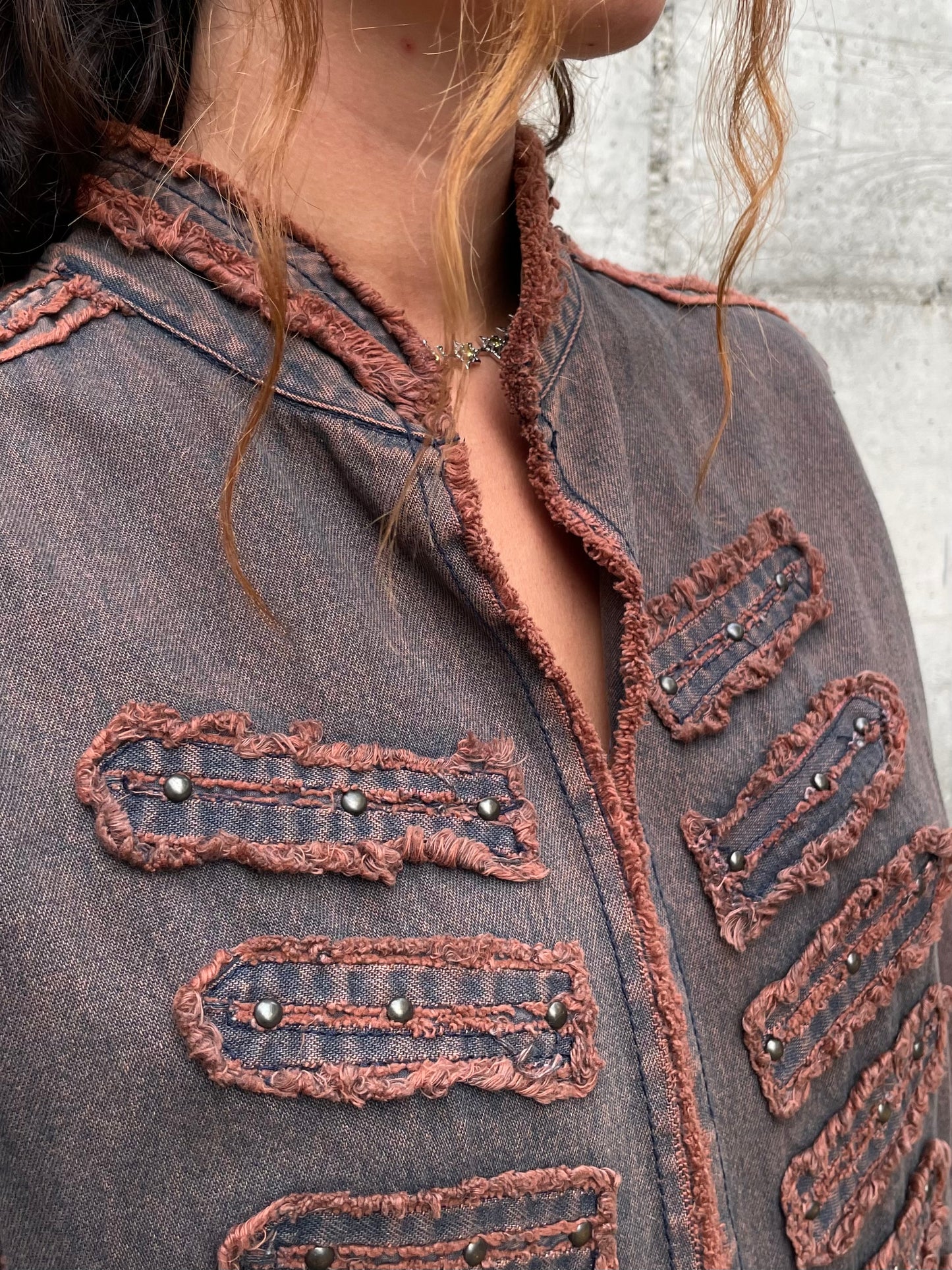 Giacchino vintage denim sfumato - taglia M