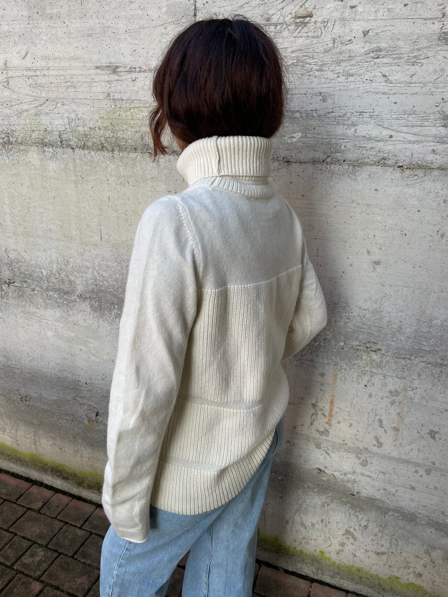 Dolcevita oversize burro Liviana Conti, 100% lana vergine - taglia M